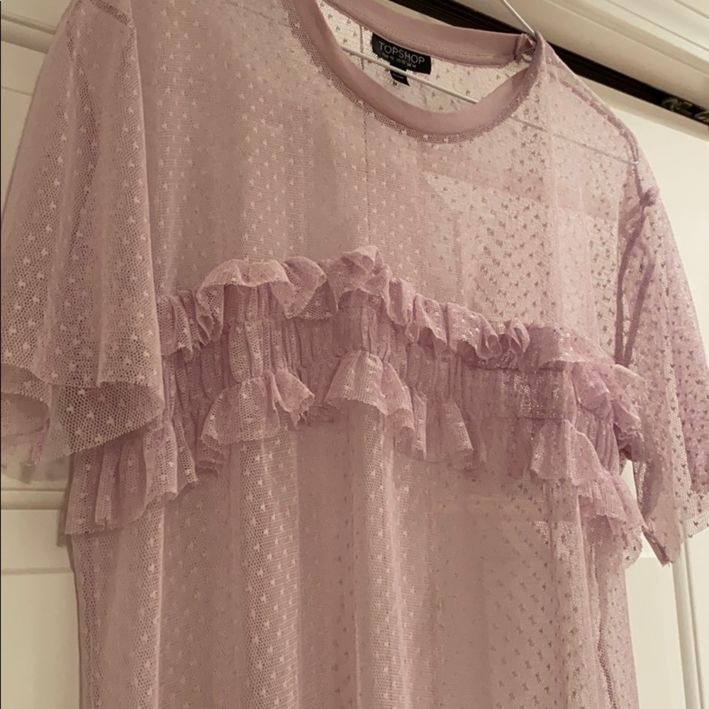 Sheer Ruffle Top - Picture 3 of 4